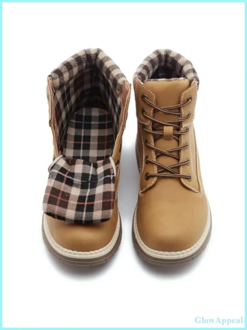 Women's Faux Leather Water Resistant Ankle Hiking Boots Non-Slip Lace Up